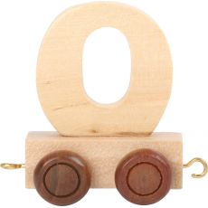 Vagónek dřevěné vláčkodráhy - přírodní číslice 0