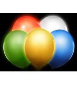 barevně svítící LED balónek mix  5 ks, 30 cm