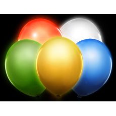 barevně svítící LED balónek mix  5 ks, 30 cm