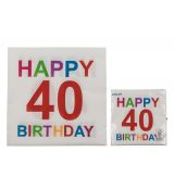 Ubrousky 40.narozeniny Happy Birthday