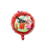 Fóliový balónek Bing, kulatý, červený 45 cm