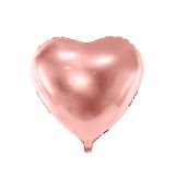Fóliový balónek - srdce rose gold 72 x 73 cm