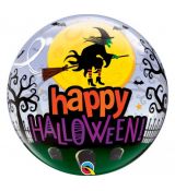 Fóliový balónek Happy Halloween s čarodějnicí, 56 cm