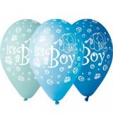 Balónek IT´S A BOY, 30 cm, 5 ks