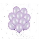 Balónek metalický světle fialový 10 ks, 30 cm