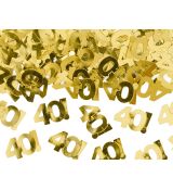 Konfety metalické zlatá č.40, 15 g