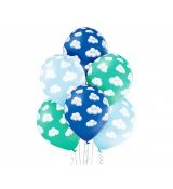 Balónek Mraky - modrá, světle modrá a zelená