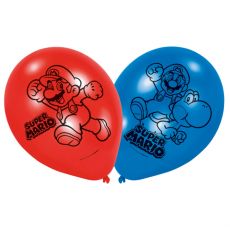 SUPER MARIO balónky 6 ks, 23 cm