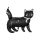 Fóliový balónek Kočka černá, 96x95 cm