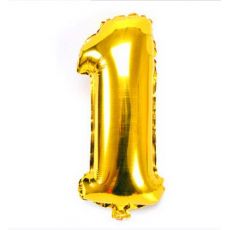Fóliový balónek číslo 1 - zlatý, 86 cm