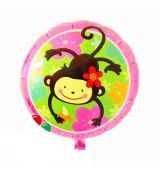 Foliový balonek Monkey love, kulatý, 45 cm