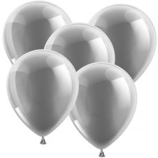 Balónek metalický stříbrný 30 cm, 1 ks