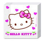 Hello Kitty ubrousky 20 ks,  33 cm x 33 cm