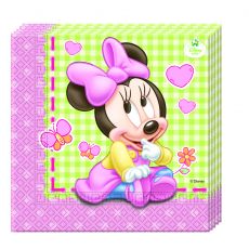 BABY MINNIE ubrousky 20 ks,  33 cm x 33 cm