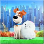 SECRET LIFE OF PETS ubrousky 20 ks,  33 cm x 33 cm