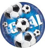 Fotbal talířky modré 8 ks, 20 cm