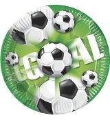 Fotbal talířky zelené 8 ks, 23 cm