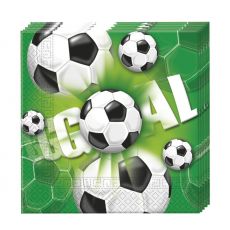 Fotbal ubrousky zelené 20 ks,  33 cm x 33 cm