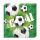 Fotbal ubrousky zelené 20 ks,  33 cm x 33 cm