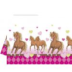 LOVELY HORSE ubrus, 120 cm x 180 cm