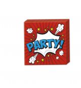 BOOM PARTY ubrousky 20 ks,  33 cm x 33 cm