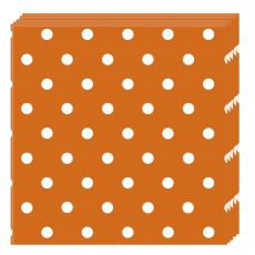 Oranžové ubrousky  puntík  20 ks,  33 cm x 33 cm