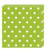 Zelené ubrousky  puntík  20 ks,  33 cm x 33 cm