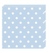 Modré ubrousky  puntík  20 ks,  33 cm x 33 cm