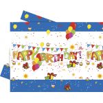 HAPPY BIRTHDAY ubrus modrý, 120 cm x 180 cm