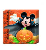 MICKEY HALLOWEEN ubrousky 20 ks,  33 cm x 33 cm