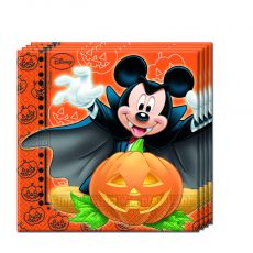 MICKEY HALLOWEEN ubrousky 20 ks,  33 cm x 33 cm