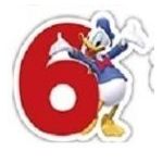 MICKEY MOUSE narozeninová svíčka č. 6