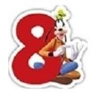 MICKEY MOUSE  narozeninová svíčka č. 8
