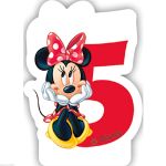 MINNIE  narozeninová svíčka č. 5