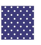 Tmavě modré ubrousky puntík  20 ks,  33 cm x 33 cm