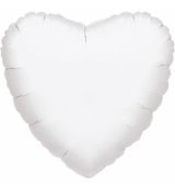 Fóliový balónek - srdce bílé