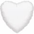 Fóliový balónek - srdce bílé