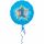 Fóliový balonek č. 1 - modrý, kulatý, 43 cm