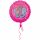 Fóliový balonek č. 1 - růžový, kulatý, 43 cm