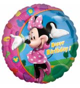 Fóliový balonek MINNIE HAPPY BIRTHDAY, kulatý, 43 cm