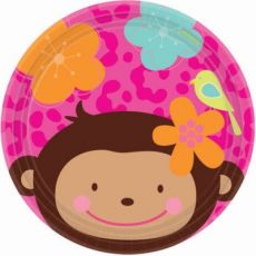 Monkey Love talířky 8 ks, 23 cm