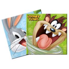 LOONEY TUNES ubrousky 20 ks,  33 cm x 33 cm