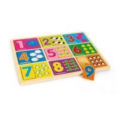 Učení čísel, dřevěné puzzle