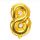 Fóliový balónek číslo 8 - zlatý, 75 cm