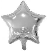 Fóliový balónek hvězda stříbrná 48 cm