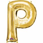 Fóliové písmeno P - zlaté, 40 cm