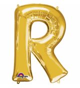 Fóliové písmeno R - zlaté, 40 cm