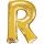 Fóliové písmeno R - zlaté, 40 cm