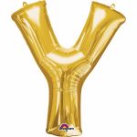 Fóliové písmeno Y - zlaté, 40 cm