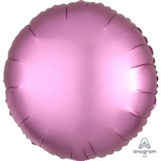 Fóliový balónek koule metalická růžová, 43 cm